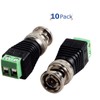 10Pcs Screw Terminal Camera BNC Male Video Balun Connectors,for Coax