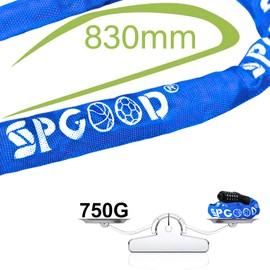 SPGOOD Bicycle Lock (14 Colours) with Numbers and High Security Level, Bicycle Chain Lock, Number Code Combination Lock, Hardened Steel Chain Links, Dark Blue