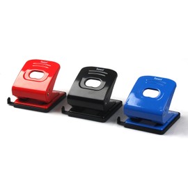 Koovi – Perforadora De Metal 2 Hoyos Grande, Perfora 30 hojas, perforadora metálica para hojas tamaño carta, uso escolar o de oficina, modelo 633