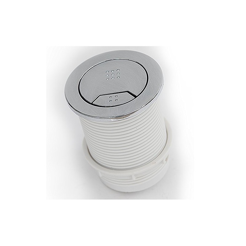 Wirquin Macdee SYG610CP Kara 72mm Pneumatic Chrome Dual Flush Push