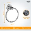 iBathUK Traditional Chrome Towel Ring Holder Wall Mount Round Bathroom