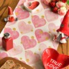 Artoid Mode Golden Pink Love Valentine's Day Table Runner, Seasonal