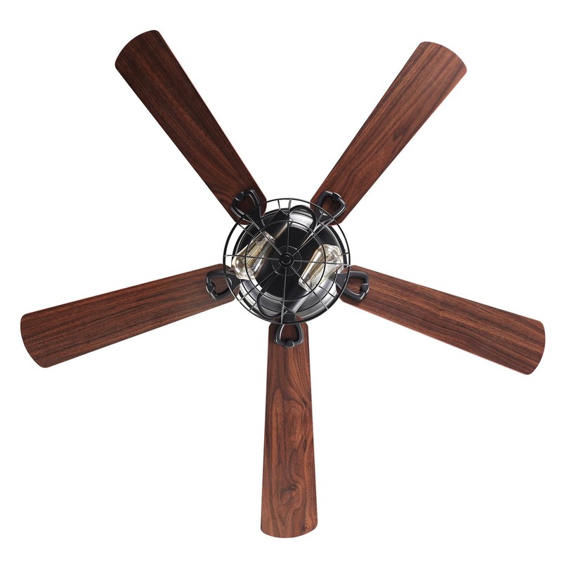 Vaczon 48" Farmhouse Low Profile Ceiling Fan with Light &
