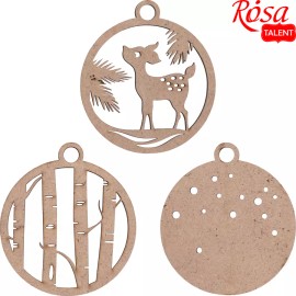 Rosa Talent Winter Story 4 - set of bases for decoration on fiberboard. 3.54*...