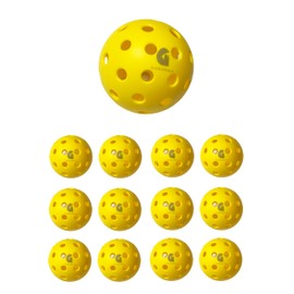 Gladiator Pickleball Outdoor Pickleballs - 12 Pack, 40 Holes, Long Lasting Durability