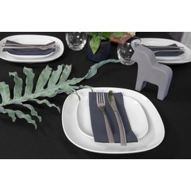 NIBLO Tablecloth, Table Runner, Table Linen, Table Decoration, Tablecloth (Black, Tablecloth - 120 x 160 cm)