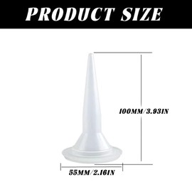 20Pcs Non-Toxic Tube Nozzles Caps Lightweight Convenient Transparent Cartridge Nozzles Reusable Filling Nozzle Applicator for Caulking Gun Tips