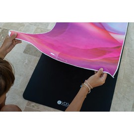 Yoga Design LAB | The HOT Yoga Towel | Premium Non Slip Colorful Towel | Designed in Bali | Eco Printed + Quick Dry + Mat Sized | Ideal for Hot Yoga, Bikram, Ashtanga, Sport, Travel! (Rose)