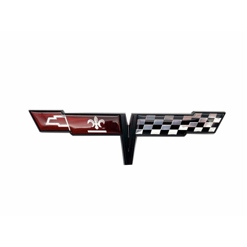 Pair Set 1980 Corvette C3 Front Nose Emblem and Rear