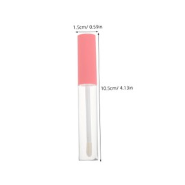 Ipetboom 5pcs Clear Lip Gloss Tubes with Pink Caps for DIY Eyeliner and Lip Balm Portable Empty Containers for Precise Dispensing Travel Friendly Cosmetic Holders for Custom