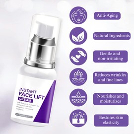 Instant Face Lift Cream-Collagen & Hyaluronic Acid Firming Cream-Anti-Aging & Anti-Wrinkle Formula to Reduce Fine Lines,Lift & Firm Skin,24-Hour Facial Care,Suitable For for All Skin Types, 50ml