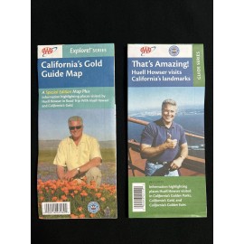 2 NEW Huell Howser Limited Edition AAA Maps California’s Gold & That’s Amazing