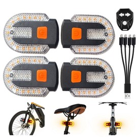 Turn Signals for Bike, USB Charging Bike Tail Light Remote Control Bike Rear Lights Split/Integrated 5 Modes Waterproof Strobe Front and Rear Bicycle