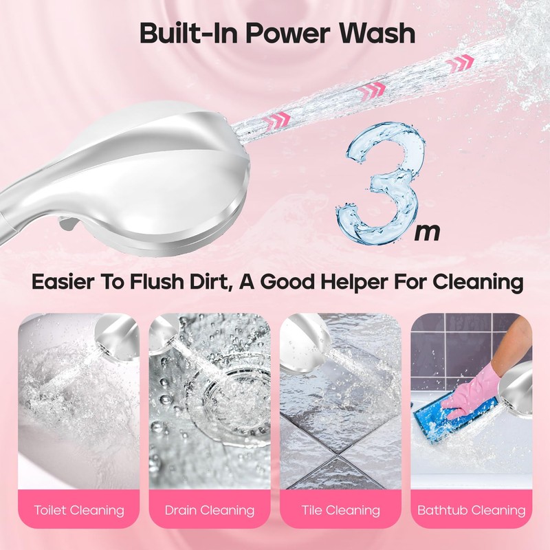 AQANakki Filtered Shower Head with Handheld, High Pressure 10 Settings