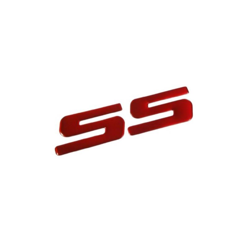 VMS RACING 2010-2015 Camaro SS Red Aluminum Emblem for Fenders,