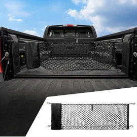 Maxzina Cargo Net Compatible with 2022-2026 Ford Maverick Truck Bed Cargo Net with Storage Bag 3.28'×1.15' Double Layer Envelope Style Dense Mesh Trunk Organizer for 2025 Maverick Exterior Accessories