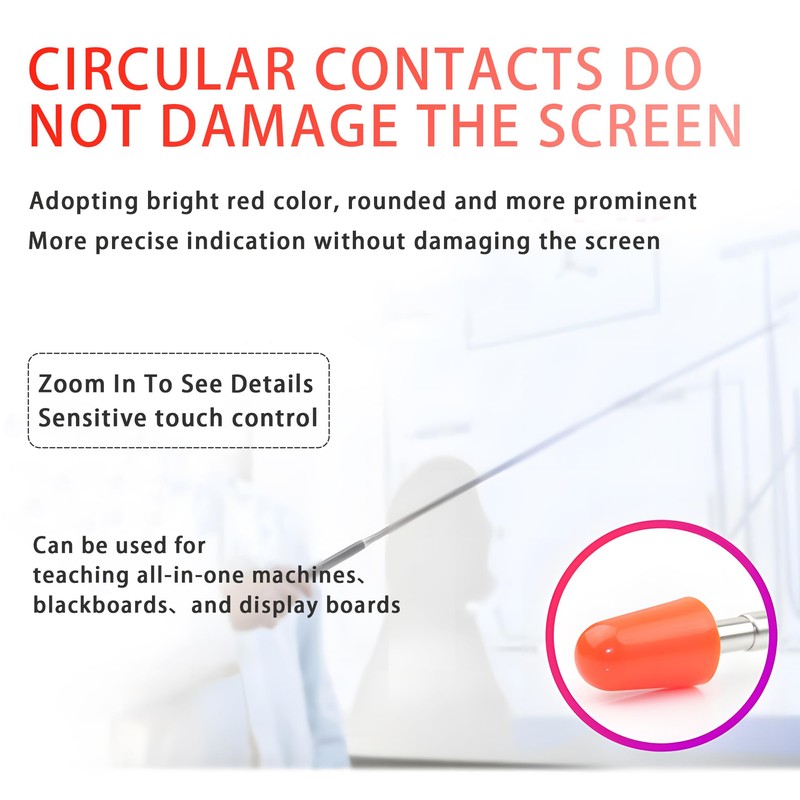 Pointer Stick, Retractable Pointer, Stylus Teacher Classroom Pointer, Retractable Teacher