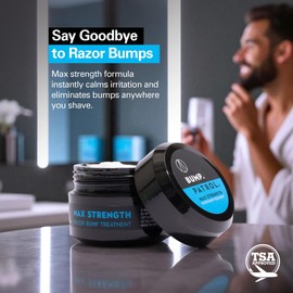 Bump Patrol Max Strength Razor Bump Treatment Cream - Concentrated Cream Formula Aftershave Solution for Razor Bumps, Prevents Ingrown Hairs & Irritation Everywhere You Shave - 0.5oz (Pack of 1)