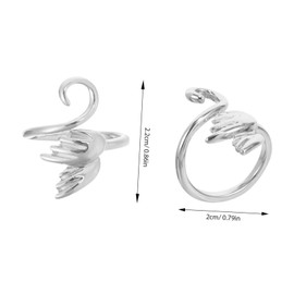 Operitacx 6Pcs Adjustable Vintage Phoenix Crochet Rings DIY Knitting Loops Yarn Guide Rings for Precision Stitching for Knitting Crafts and Crochet Projects