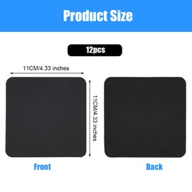 AMFUN Pack of 12 Grip Pads, Professional Neoprene Grip Pads, Grip Pads for Weightlifting, Alternative for Training Gloves, Neoprene Workout Pads for Bodybuilding, Fitness & Strength Training, Black