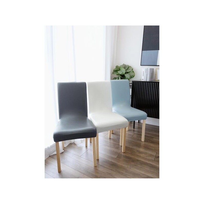 Span Leather Chair Cover 등받이의자 천갈이 가죽커버 탄성 사이즈 방수