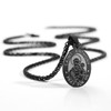 Zocomi Black Saint St Anthony Medal Necklace for Men Boys,