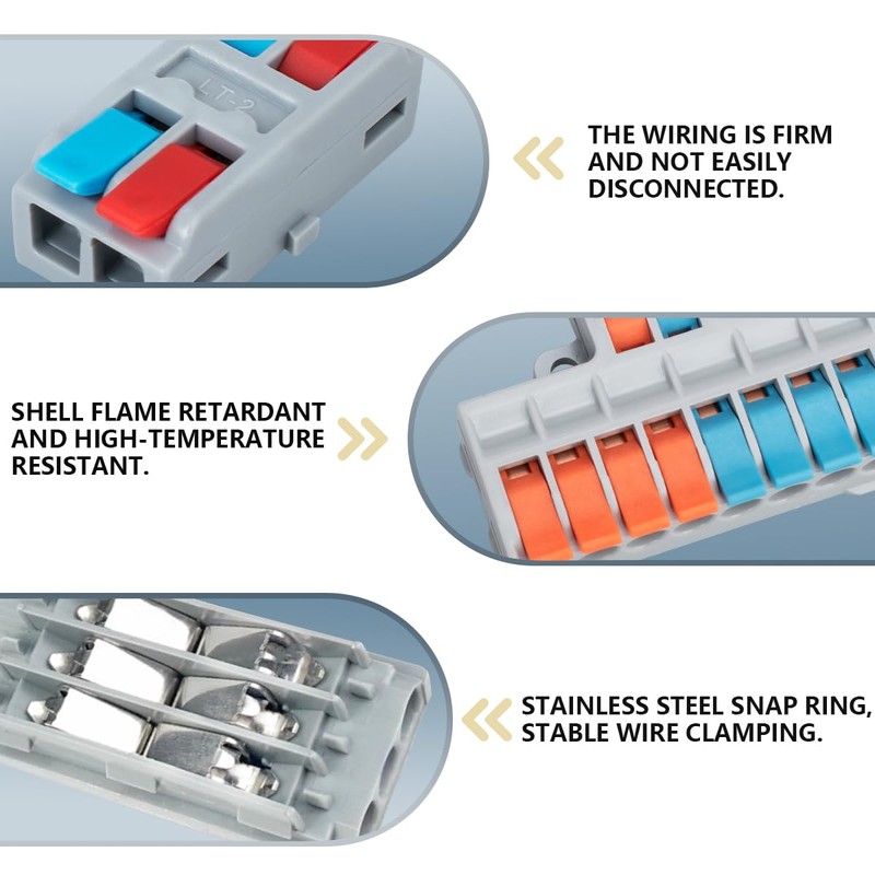 Innfeeltech 10 Pcs Connecting Ternimal, 3 In 3 Out Connection