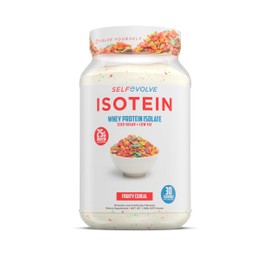 selfevolve Isotein Isolate Protein Powder - Post Workout Recovery Protein Powder - 25g Whey Isolate Protein, 0g Added Sugar, 1g Fat (Fruity Cereal, 2lbs)