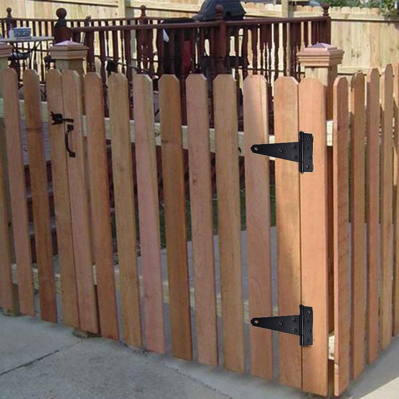 Heavy Duty Gate Hardware Kit,with Self Locking Gate Latch,2 PCS