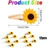 Mtxorvix 12 Pcs Girls Hair Clips Barrettes, Sunflower Hair Clip