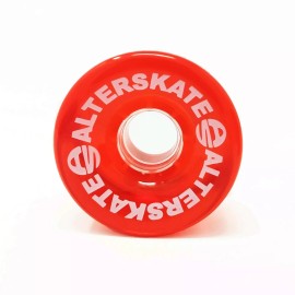 Alterskate Longboard wheels 65mm 78a Skateboard wheels (Set of 4) - Translucent Red