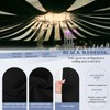 4 Panel Black Ceiling Drapes - Premium Polyester Wedding Arch