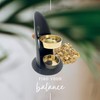 TRINTURA Incense Burner Height Adjustable Black Gold Includes 20g Boswelia