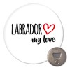Huuraa Labrador My Love Fridge Magnet Size 59 mm with