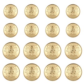 16pcs Buttons for Blazers Women Silver Metal Suit Button for Men Brass Sewing Knob with Shank Retro Alloy Decorative for Clothing Sewing, DIY Crafts(Gold)