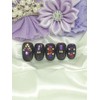 Deep Violet Handmade Nail Tips - Long Nose Pin /
