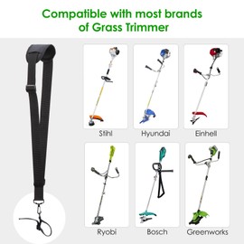 YOUSHARES Trimmer Shoulder Strap - Weed Eater Strap Compatible with Ego, Dewalt, Grennworks String Trimmer and Most Grass Trimmer, Weed Eater Shoulder Strap Nylon Belt Easy Release - Black
