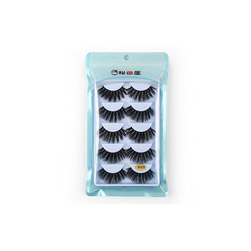 5 Pairs Mink Eyelashes Ultra Dense Stage Makeup Natural False