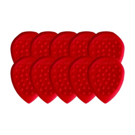 Acoustik Attak STEALTH III Structured Guitar Pick - Small Beveled Guitar Pick, Unique Tone, No-Slip Grip (10 Pack, Crimson)