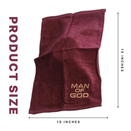 PASTOR TOWEL MAN OF GOD BURGUNDY W/GOLD