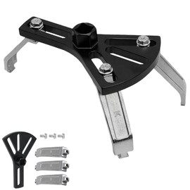 PLALEI Universal Fuel Pump Removal Tool, Adjustable Fuel Tank Lock Ring Tool With 1 Lock Ring Spanner(5.31" to 7.17"), Metric Car Fuel Lid Tank Cover Collar Ring Spanner for Most Vehicles