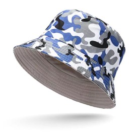 Bucket Hat, Summer Fisherman Sunshade Caps Unisex Cotton Bucket Hat Sun Hat UV Protection Sun Cap Fisherman Fishing Cap Bucket Hat Reversible Cotton Summer Cap for Hiking Camping Travel Fishing