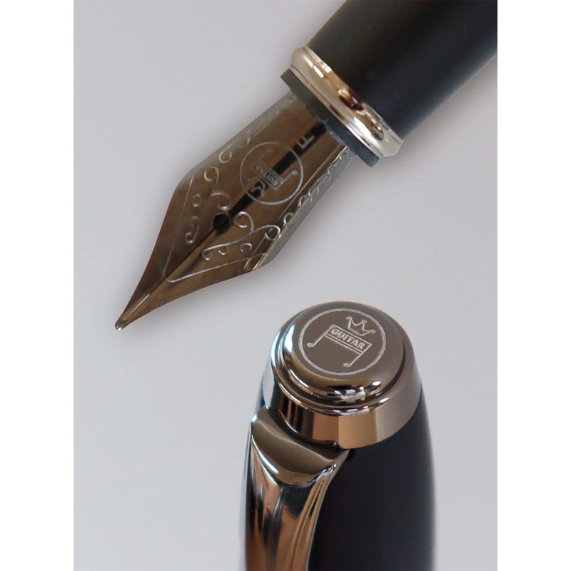 Teranishi Chemical Industry Guitar Fountain Pen F Black GFPN-BK-F