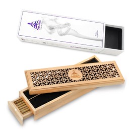 Bamboo Ash Catcher & Incense Burner Holder, Wooden Incense Holder for Incense Sticks with Storage Drawer, OneSoul Collection