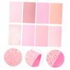SEWACC 8 Sheets Pink Faux Leather Fabrics for DIY Earring