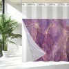ggaimwf 71x71 Inch Without Hook Marble Shower Curtain and Liner