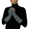 Long Black Cashmere Gloves - grey