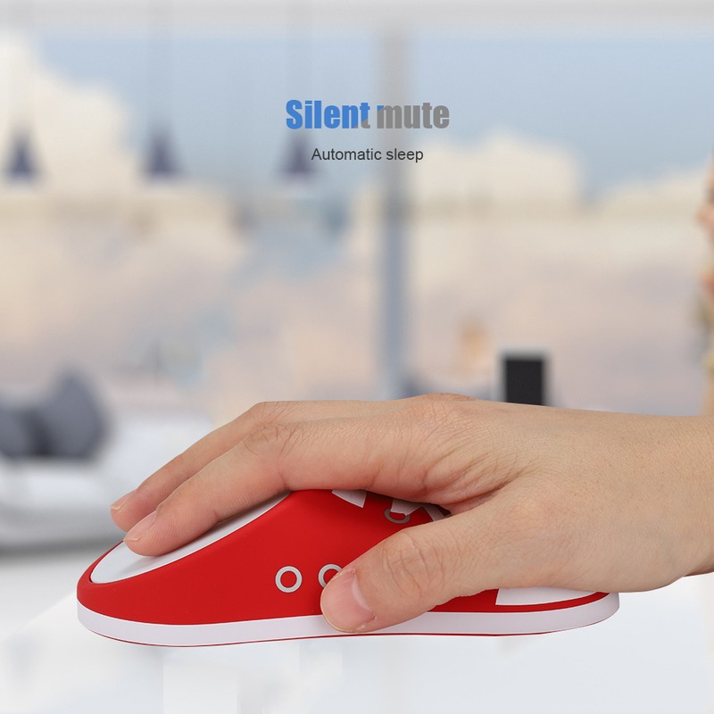 1200DPI Shoes Appearance 2.4G Wireless Charging Optical Mouse for Android