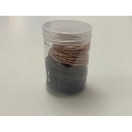 Hair Ties Set, 100 Pack, Black and Brown, Storage Container