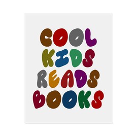 Cool Kids Read Books Wall Art, Reading Corner Poster, Book Lover Gift, Classroom Library Decor, Kids Playroom Sign, Unframed Reading Quote Print 8X10 INCH UNFRAMED